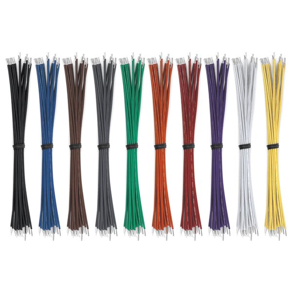 Remington Industries UL1015 22 AWG Stranded Topcoat Hook Up Wire Kit, 600V, 0094 Dia, 100 ft Length Each, 10 Colors 22UL1015TPCKIT10COLOR100